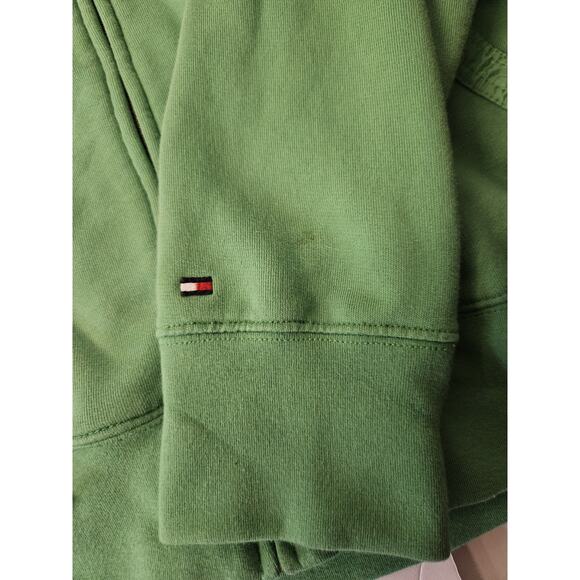 Tommy Hilfiger Men's Big Logo Full Zip Hoodie Size XL Green Navy Letters - Picture 9 of 9